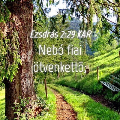 Picture 04 - Ezsdrás 2:29 KAR - Nebó fiai - Bible Verse Picture