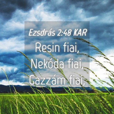 Picture 04 - Ezsdrás 2:48 KAR - Resin fiai, Nekóda fiai, Gazzám - Bible Verse Picture