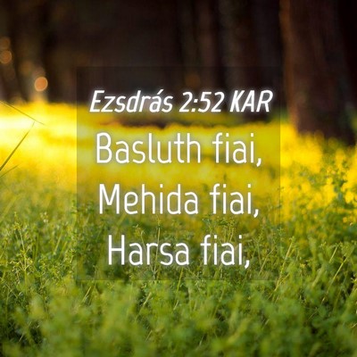 Picture 04 - Ezsdrás 2:52 KAR - Basluth fiai, Mehida fiai, Harsa - Bible Verse Picture