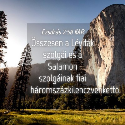 Picture 04 - Ezsdrás 2:58 KAR - Összesen a Léviták szolgái és a Salamon - Bible Verse Picture