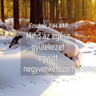 Picture 04 - Ezsdrás 2:64 KAR - Mind az egész gyülekezet együtt - Bible Verse Picture