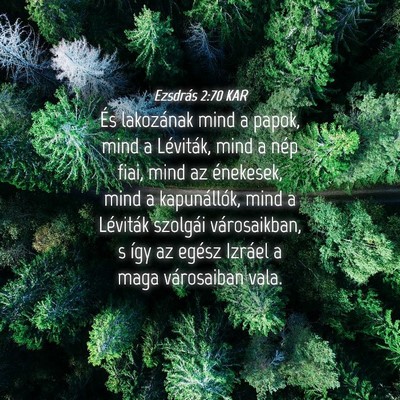Picture 04 - Ezsdrás 2:70 KAR - És lakozának mind a papok, mind a Léviták, - Bible Verse Picture