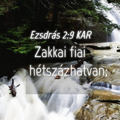 Picture 04 - Ezsdrás 2:9 KAR - Zakkai fiai - Bible Verse Picture