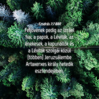 Picture 04 - Ezsdrás 7:7 KAR - Feljövének pedig az Izráel fiai, a papok, a - Bible Verse Picture