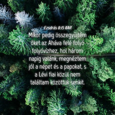 Picture 04 - Ezsdrás 8:15 KAR - Mikor pedig összegyûjtém õket az Aháva felé - Bible Verse Picture