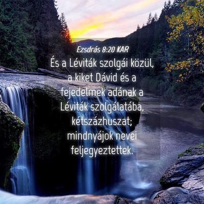 Picture 04 - Ezsdrás 8:20 KAR - És a Léviták szolgái közül, a kiket Dávid - Bible Verse Picture