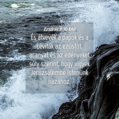 Picture 04 - Ezsdrás 8:30 KAR - És átvevék a papok és a Léviták az - Bible Verse Picture