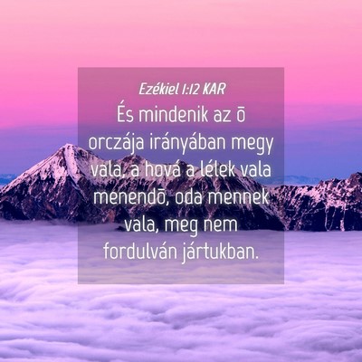 Picture 04 - Ezékiel 1:12 KAR - És mindenik az õ orczája irányában megy - Bible Verse Picture