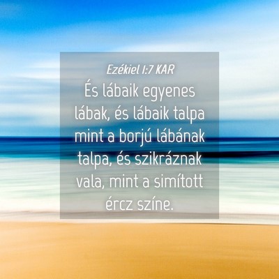 Picture 04 - Ezékiel 1:7 KAR - És lábaik egyenes lábak, és lábaik talpa - Bible Verse Picture