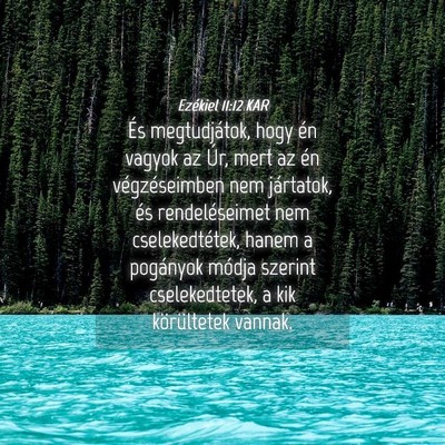 Picture 04 - Ezékiel 11:12 KAR - És megtudjátok, hogy én vagyok az Úr, mert az - Bible Verse Picture