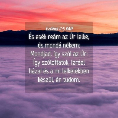 Picture 04 - Ezékiel 11:5 KAR - És esék reám az Úr lelke, és mondá nékem: - Bible Verse Picture
