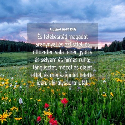 Picture 04 - Ezékiel 16:13 KAR - És felékesítéd magadat aranynyal és - Bible Verse Picture