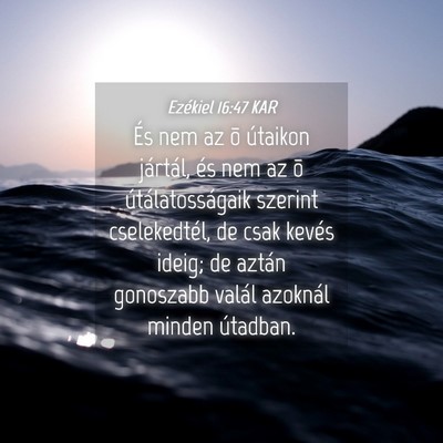 Picture 04 - Ezékiel 16:47 KAR - És nem az õ útaikon jártál, és nem az õ - Bible Verse Picture