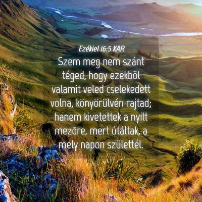 Picture 04 - Ezékiel 16:5 KAR - Szem meg nem szánt téged, hogy ezekbõl valamit - Bible Verse Picture
