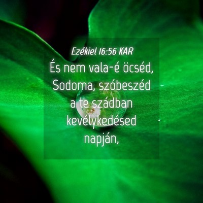 Picture 04 - Ezékiel 16:56 KAR - És nem vala-é öcséd, Sodoma, szóbeszéd a te - Bible Verse Picture