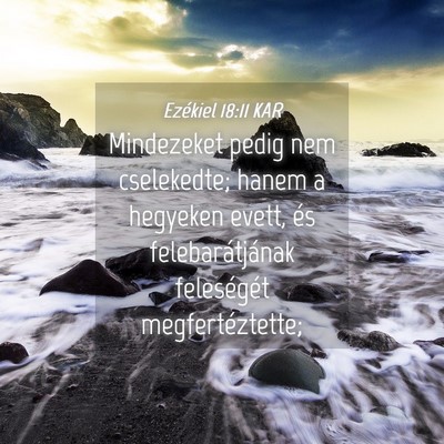 Picture 04 - Ezékiel 18:11 KAR - Mindezeket pedig nem cselekedte; hanem a hegyeken - Bible Verse Picture
