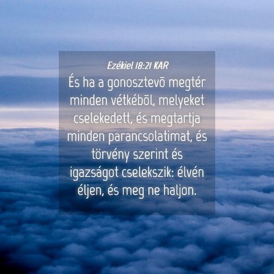 Picture 04 - Ezékiel 18:21 KAR - És ha a gonosztevõ megtér minden vétkébõl, - Bible Verse Picture