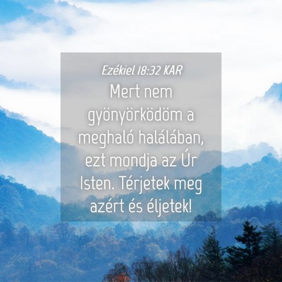 Picture 04 - Ezékiel 18:32 KAR - Mert nem gyönyörködöm a meghaló halálában, - Bible Verse Picture