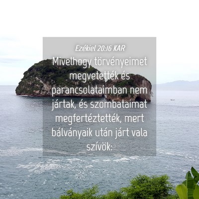 Picture 04 - Ezékiel 20:16 KAR - Mivelhogy törvényeimet megvetették és - Bible Verse Picture