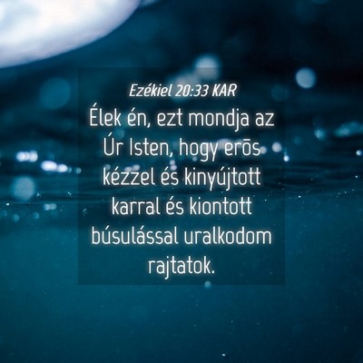 Picture 04 - Ezékiel 20:33 KAR - Élek én, ezt mondja az Úr Isten, hogy erõs - Bible Verse Picture