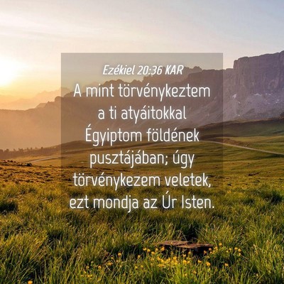 Picture 04 - Ezékiel 20:36 KAR - A mint törvénykeztem a ti atyáitokkal - Bible Verse Picture