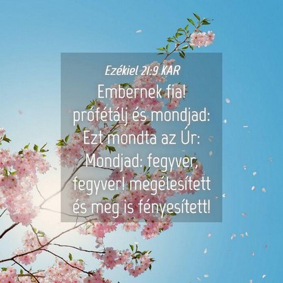 Picture 04 - Ezékiel 21:9 KAR - Embernek fia! prófétálj és mondjad: Ezt - Bible Verse Picture