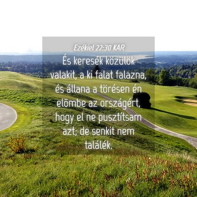 Picture 04 - Ezékiel 22:30 KAR - És keresék közülök valakit, a ki falat - Bible Verse Picture