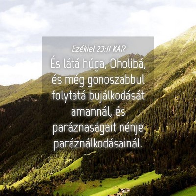 Picture 04 - Ezékiel 23:11 KAR - És látá húga, Oholibá, és még gonoszabbul - Bible Verse Picture