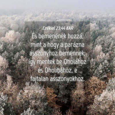 Picture 04 - Ezékiel 23:44 KAR - És bemenének hozzá, mint a hogy a parázna - Bible Verse Picture