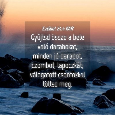 Picture 04 - Ezékiel 24:4 KAR - Gyûjtsd össze a bele való darabokat, minden - Bible Verse Picture