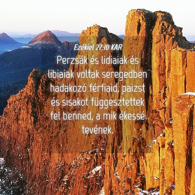 Picture 04 - Ezékiel 27:10 KAR - Perzsák és lidiaiak és libiaiak voltak - Bible Verse Picture