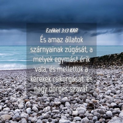 Picture 04 - Ezékiel 3:13 KAR - És amaz állatok szárnyainak zúgását, a - Bible Verse Picture