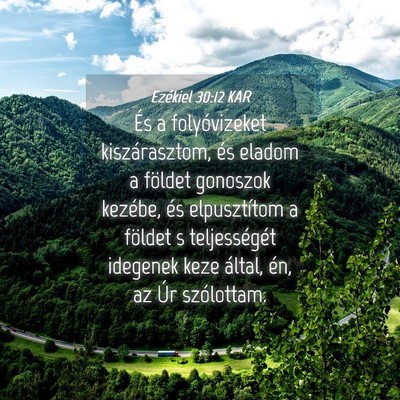 Picture 04 - Ezékiel 30:12 KAR - És a folyóvizeket kiszárasztom, és eladom a - Bible Verse Picture