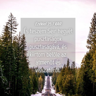 Picture 04 - Ezékiel 35:7 KAR - És teszem Seir hegyét pusztaságok - Bible Verse Picture