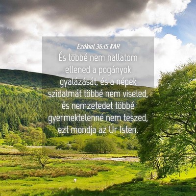 Picture 04 - Ezékiel 36:15 KAR - És többé nem hallatom ellened a pogányok - Bible Verse Picture