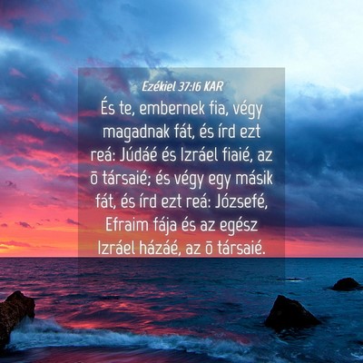 Picture 04 - Ezékiel 37:16 KAR - És te, embernek fia, végy magadnak fát, és - Bible Verse Picture