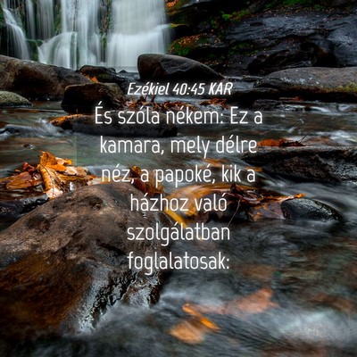 Picture 04 - Ezékiel 40:45 KAR - És szóla nékem: Ez a kamara, mely délre néz, - Bible Verse Picture