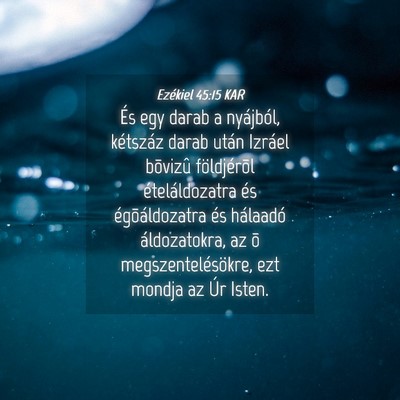 Picture 04 - Ezékiel 45:15 KAR - És egy darab a nyájból, kétszáz darab után - Bible Verse Picture