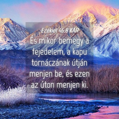 Picture 04 - Ezékiel 46:8 KAR - És mikor bemegy a fejedelem, a kapu - Bible Verse Picture
