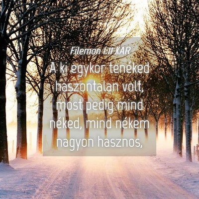Picture 04 - Filemon 1:11 KAR - A ki egykor tenéked haszontalan volt, most pedig - Bible Verse Picture