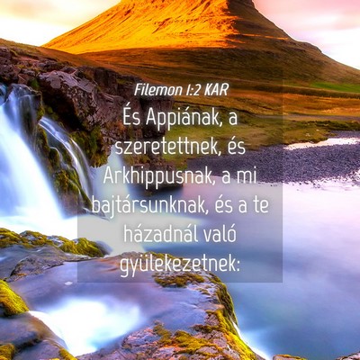 Picture 04 - Filemon 1:2 KAR - És Appiának, a szeretettnek, és Arkhippusnak, - Bible Verse Picture