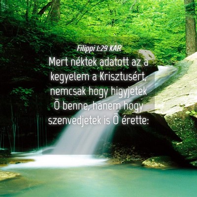 Picture 04 - Filippi 1:29 KAR - Mert néktek adatott az a kegyelem a - Bible Verse Picture