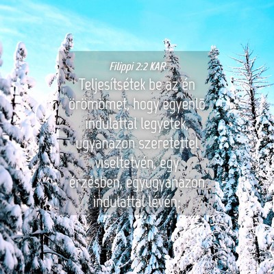 Picture 04 - Filippi 2:2 KAR - Teljesítsétek be az én örömömet, hogy - Bible Verse Picture