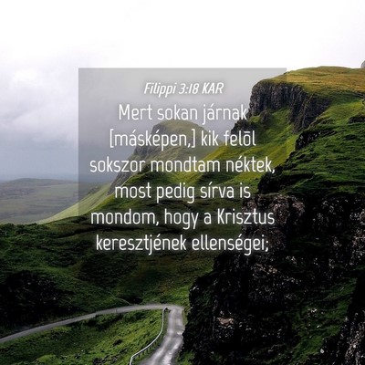 Picture 04 - Filippi 3:18 KAR - Mert sokan járnak [másképen,] kik felõl - Bible Verse Picture