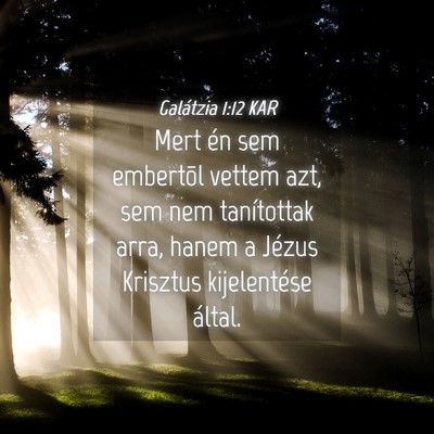 Picture 04 - Galátzia 1:12 KAR - Mert én sem embertõl vettem azt, sem nem - Bible Verse Picture