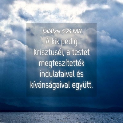 Picture 04 - Galátzia 5:24 KAR - A kik pedig Krisztuséi, a testet - Bible Verse Picture