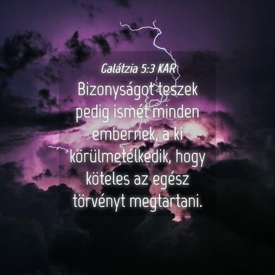 Picture 04 - Galátzia 5:3 KAR - Bizonyságot teszek pedig ismét minden embernek, - Bible Verse Picture