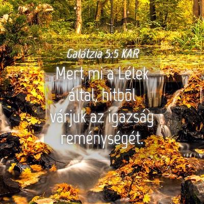 Picture 04 - Galátzia 5:5 KAR - Mert mi a Lélek által, hitbõl várjuk az - Bible Verse Picture