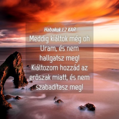 Picture 04 - Habakuk 1:2 KAR - Meddig kiáltok még oh Uram, és nem hallgatsz - Bible Verse Picture