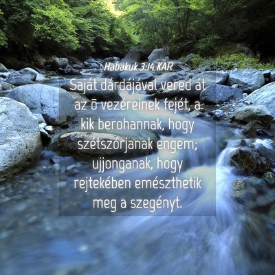 Picture 04 - Habakuk 3:14 KAR - Saját dárdájával vered át az õ vezéreinek - Bible Verse Picture